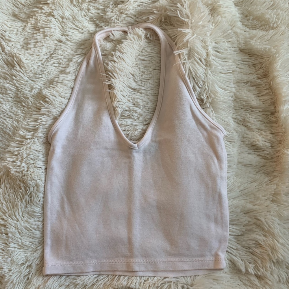 light pink brandy halter top